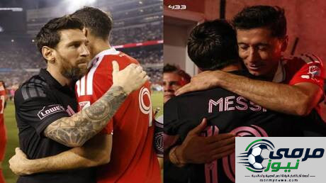عناق وهدف وأسيست.. ميسي وليفاندوفسكي يشعلان مواجهة إنتر ميامي وشيكاغو